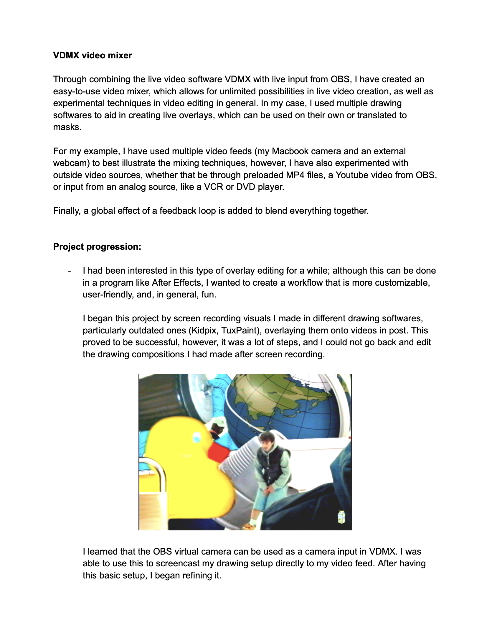 A page from the document I submitted